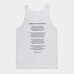 Lighthouse in the Distance Poem Tank Top